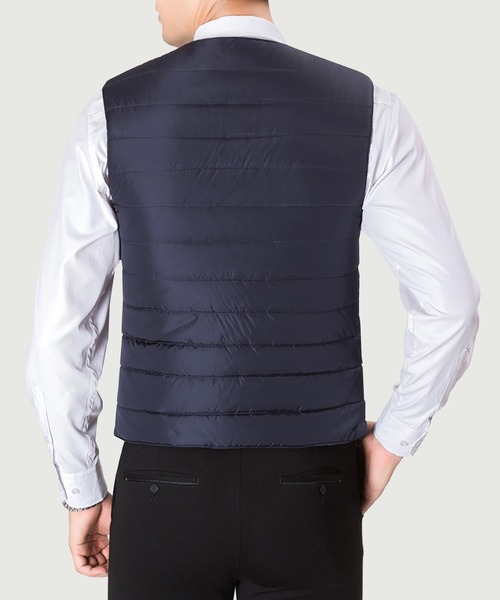 Cloudstyle（クラウドスタイル）の「【Cloudstyle】Vネック ダウンベスト（ベスト・メンズ・グレー/ブラック系その他/ブラック/グレー系その他/ブラック系その他2/ブルー系その他2/ワインレッド/ネイビー/ブルー系その他・LARGE/X-LARGE/XX-LARGE/SMALL/MEDIUM）」の10枚目の写真