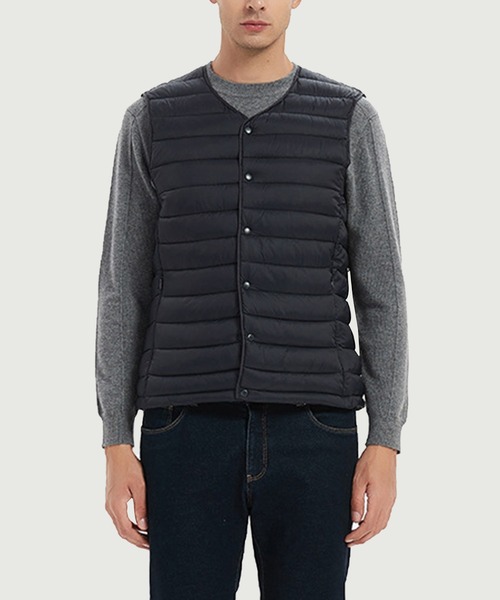 Cloudstyle（クラウドスタイル）の「【Cloudstyle】Vネック ダウンベスト（ベスト・メンズ・グレー/ブラック系その他/ブラック/グレー系その他/ブラック系その他2/ブルー系その他2/ワインレッド/ネイビー/ブルー系その他・LARGE/X-LARGE/XX-LARGE/SMALL/MEDIUM）」の14枚目の写真