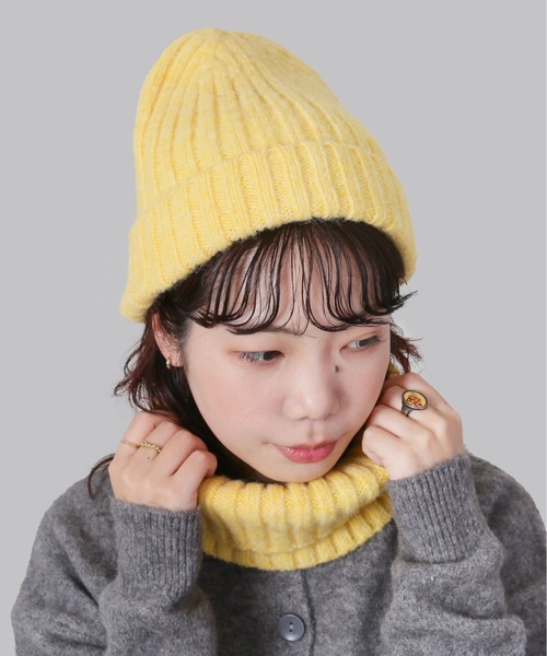 CONTROL FREAK / CTFK（コントロールフリーク）の「CONTROL FREAK(コントロールフリーク)2WAYニットワッチマスク（ニットキャップ/ビーニー・レディース・ブラック/アイボリー/イエロー・FREE）」の10枚目の写真