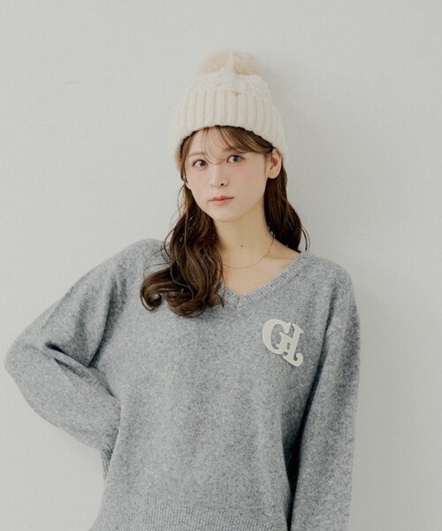 Chico(チコ)の「ファー付きケーブルニット帽(ハット・レディース・ベージュ/アイボリー/ブラウン・FREE)」の5枚目の写真