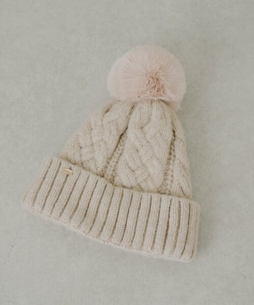 ファー付きケーブルニット帽（ハット）｜Chico（チコ）のファッション