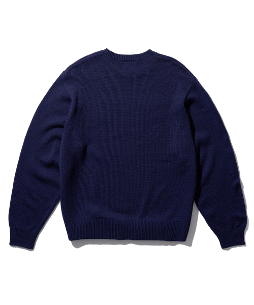AECA(エイカ)の「AECA BIG LOGO WOOL KNIT-NAVY(ニット/セーター・レディース・その他・LARGE/MEDIUM/SMALL)」の2枚目の写真