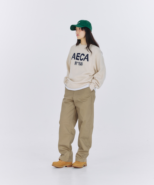 AECA(エイカ)の「AECA BIG LOGO WOOL KNIT-NAVY(ニット/セーター・レディース・その他・LARGE/MEDIUM/SMALL)」の3枚目の写真