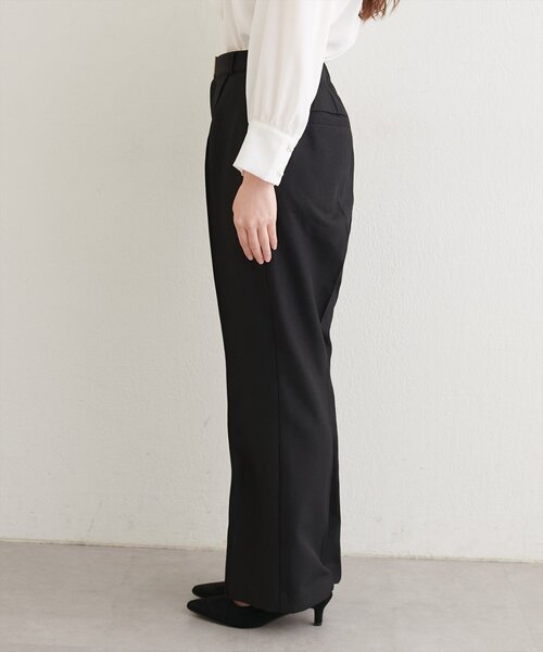 natural couture（ナチュラルクチュール）の「〈osono〉〈新素材〉ハイウエスト美フレアパンツ（スラックス・レディース・ブラック/チャコールグレー/ブラウン・SMALL/MEDIUM/LARGE）」の8枚目の写真