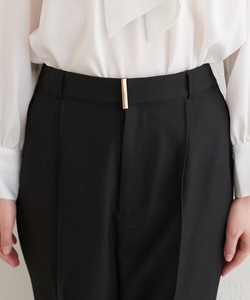 natural couture（ナチュラルクチュール）の「〈osono〉〈新素材〉ハイウエスト美フレアパンツ（スラックス・レディース・ブラック/チャコールグレー/ブラウン・SMALL/MEDIUM/LARGE）」の10枚目の写真