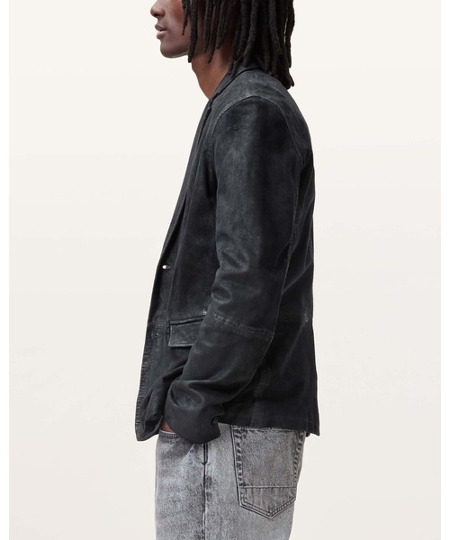 ALLSAINTS(オールセインツ)の「【レザーフェアノベルティ付】MONET WAXED SUEDE BLAZER | MONET ワックスド スエード ブレザー(テーラードジャケット・メンズ・ブルー系その他・L/S/XL)」の5枚目の写真