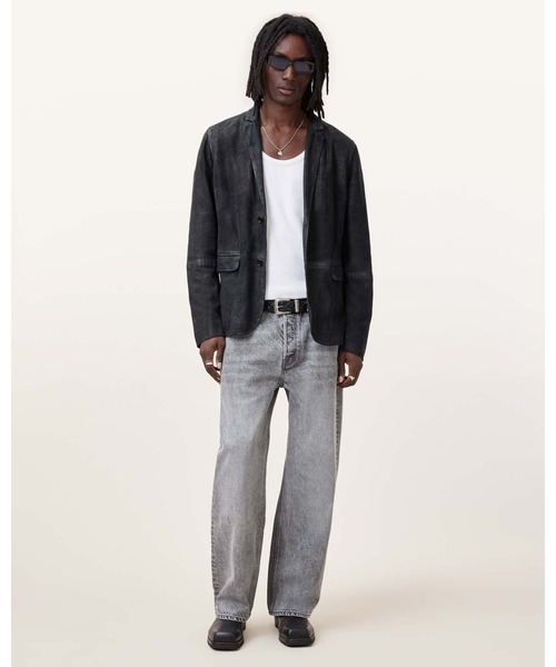 ALLSAINTS(オールセインツ)の「【レザーフェアノベルティ付】MONET WAXED SUEDE BLAZER | MONET ワックスド スエード ブレザー(テーラードジャケット・メンズ・ブルー系その他・L/S/XL)」の7枚目の写真
