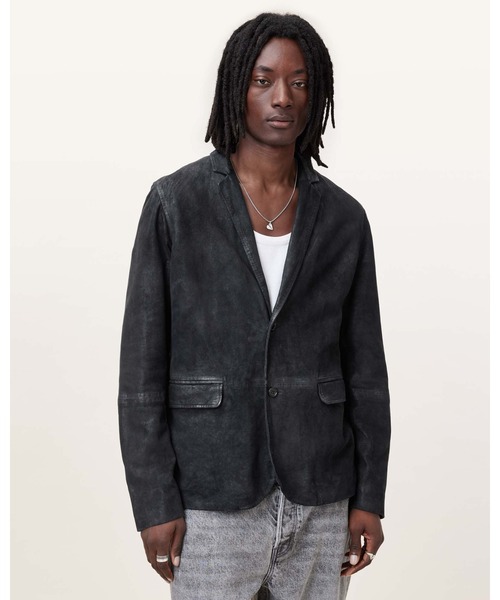 ALLSAINTS(オールセインツ)の「【レザーフェアノベルティ付】MONET WAXED SUEDE BLAZER | MONET ワックスド スエード ブレザー(テーラードジャケット・メンズ・ブルー系その他・L/S/XL)」の8枚目の写真