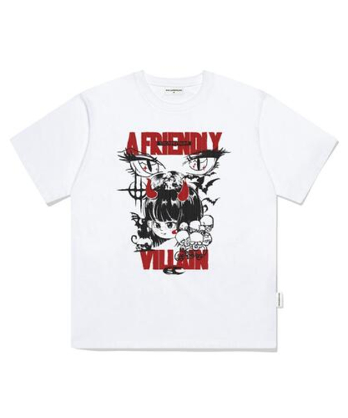 ESCAPEFROM(エスケープフロム)の「レッドフレンドリービランプリントオーバーサイズ半袖Tシャツホワイト(Tシャツ/カットソー・レディース・その他・SMALL/MEDIUM/LARGE)」の6枚目の写真