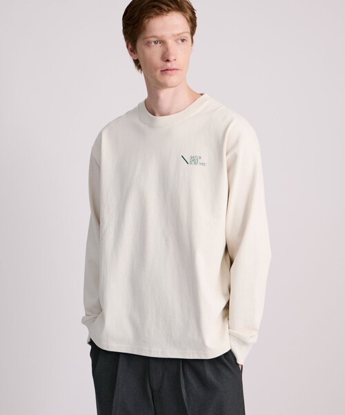 Saturdays NYC（サタデーズ ニューヨークシティ ）の「Max Weight Relaxed Surf LS Tee（Tシャツ/カットソー・メンズ・キナリ/グリーン/ブラック・L/XL/M/S）」の2枚目の写真