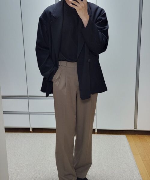 MUSINSA STANDARD（ムシンサスタンダード）の「サイドアジャストツータックワイドスラックス[ダスティベージュ]（スラックス・メンズ・その他・40/38/26/27/28/29/42/36/34/32/30/31）」の12枚目の写真