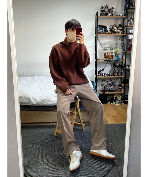 MUSINSA STANDARD（ムシンサスタンダード）の「サイドアジャストツータックワイドスラックス[ダスティベージュ]（スラックス・メンズ・その他・40/38/26/27/28/29/42/36/34/32/30/31）」の15枚目の写真