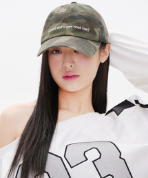 YOUHEE（ユヒ）の「LETTERING BALL CAP KHAKI（キャップ）」