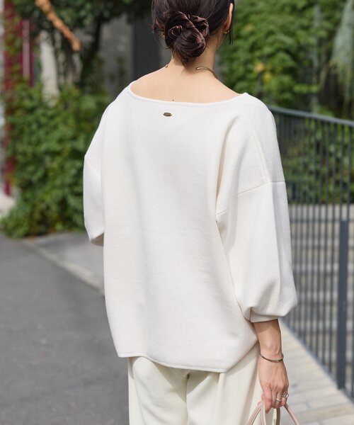 RIVE DROITE(リヴドロワ)の「【抜け感◎】キーネッククッションニット(ニット/セーター・レディース・オフホワイト/チャコールグレー/ベージュ・FREE)」の20枚目の写真