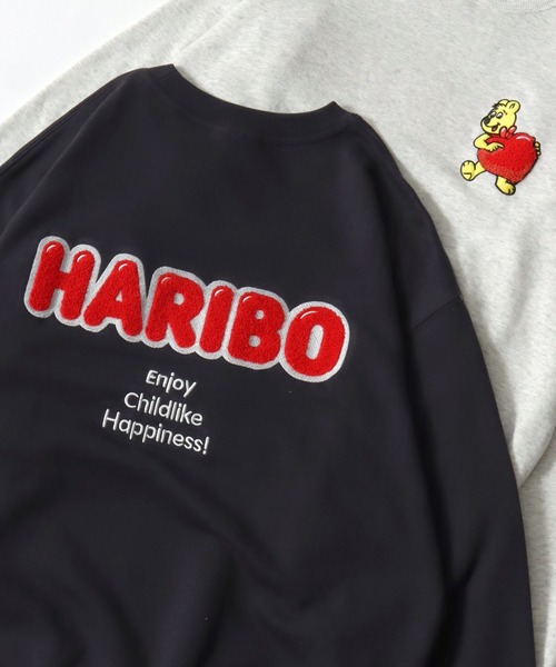 MARUKAWA(マルカワ)の「PRINGLES/プリングルス HARIBO/ハリボー オーバーサイズ サガラ刺繍 クルーネックスウェットトレーナー レディース メンズ(スウェット・レディース・オフホワイト/ネイビー/アッシュグレー/グレー系その他2/チャコール/グレー系その他・L/M)」の3枚目の写真