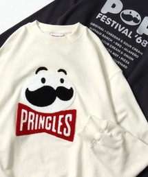 MARUKAWA（マルカワ）の「2025AW PRINGLES/プリングルス HARIBO/ハリボー オーバーサイズ サガラ刺繍 クルーネックスウェットトレーナー レディース メンズ（スウェット・レディース）」