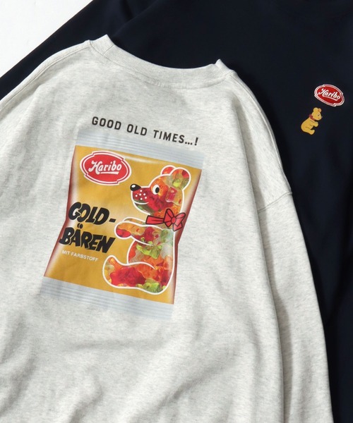 MARUKAWA(マルカワ)の「PRINGLES/プリングルス HARIBO/ハリボー オーバーサイズ サガラ刺繍 クルーネックスウェットトレーナー レディース メンズ(スウェット・レディース・オフホワイト/ネイビー/アッシュグレー/グレー系その他2/チャコール/グレー系その他・L/M)」の2枚目の写真