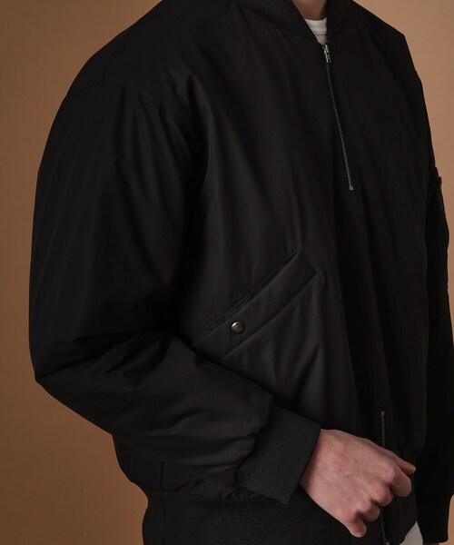 セール】【Sサイズ～】MA－1風中わた入りプルオーバーブルゾン