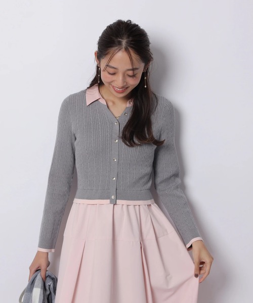 JUSGLITTY(ジャスグリッティー)の「スキッパーケーブルドッキングワンピース(ワンピース・レディース・グレイッシュベージュ/グレー・1/2)」の6枚目の写真