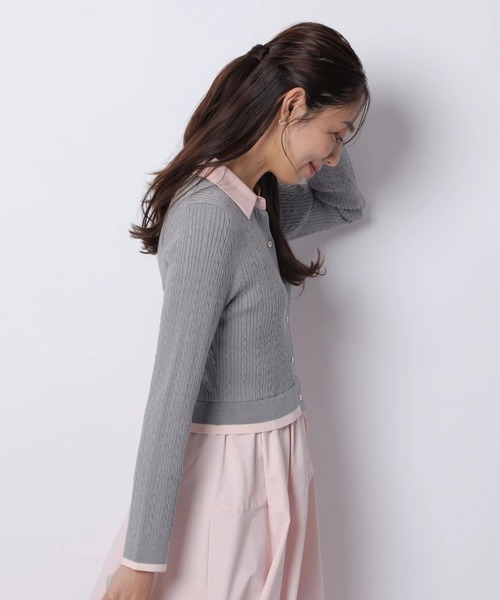 JUSGLITTY(ジャスグリッティー)の「スキッパーケーブルドッキングワンピース(ワンピース・レディース・グレイッシュベージュ/グレー・1/2)」の7枚目の写真