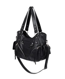 IUGAMAKARAS | Studded Leather Shoulder Bag (Black)(ショルダーバッグ)