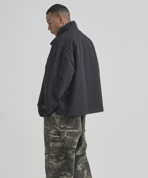 セール】ヘリテージヘリンボンジャケット（ブラック）（ミリタリー