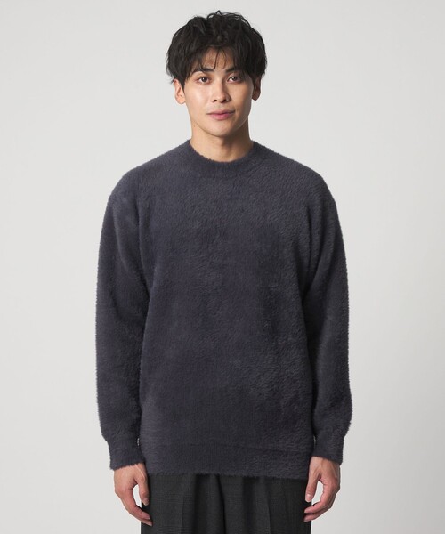 A DAY IN THE LIFE UNITED ARROWS(アデイインザライフユナイテッドアローズ)の「へアリー ダブルフェイス クルーネックニット-ウォッシャブル-<A DAY IN THE LIFE>(ニット/セーター・メンズ・ネイビー/ケリーグリーン/ライトグレー・M/L)」の7枚目の写真