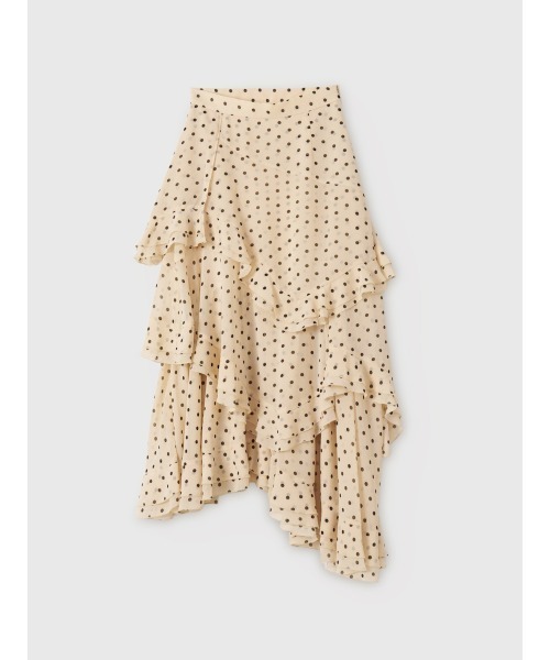 EIMY ISTOIRE（エイミーイストワール）の「ドットラッフルティアードスカート（スカート・レディース・アイボリー/ブラック・36/38）」の9枚目の写真