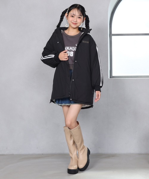 PINKHUNT（ピンクハント）の「PINKHUNT 2ライン中綿アウター 0798K（ダウンジャケット/コート・キッズ・スカイブルー系1/ブラック・120cm/130cm/140cm/150cm/160cm）」の15枚目の写真