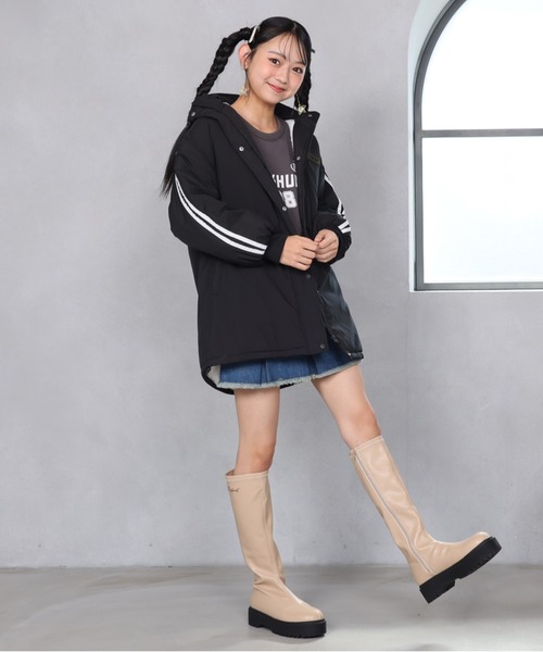 PINKHUNT（ピンクハント）の「PINKHUNT 2ライン中綿アウター 0798K（ダウンジャケット/コート・キッズ・スカイブルー系1/ブラック・120cm/130cm/140cm/150cm/160cm）」の17枚目の写真