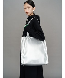 UN3D.（アンスリード）の「【ZOZO限定】FAKE LEATHER ORIGAMI PLEATS TOTE / フェイクレザーオリガミプリーツトート（トートバッグ）」