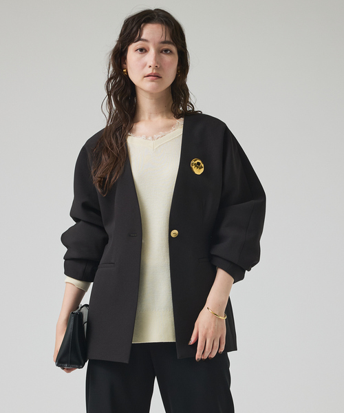 qualite(カリテ)の「スポンディッシュドルマンジャケット/オケージョン/春服/オフィスカジュアル(テーラードジャケット・レディース・ブラック・36/38)」の20枚目の写真