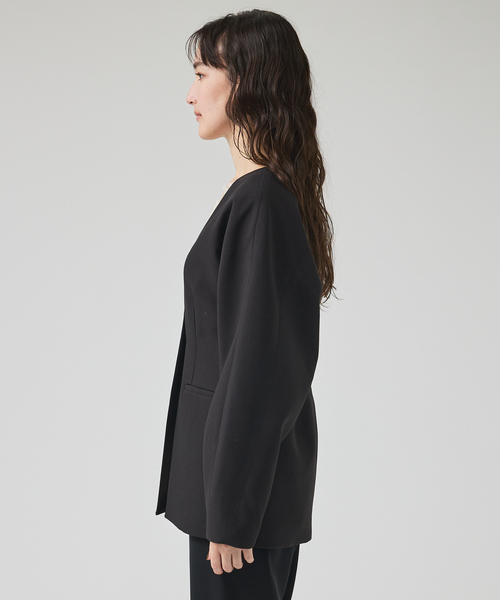 qualite(カリテ)の「スポンディッシュドルマンジャケット/オケージョン/春服/オフィスカジュアル(テーラードジャケット・レディース・ブラック・36/38)」の21枚目の写真