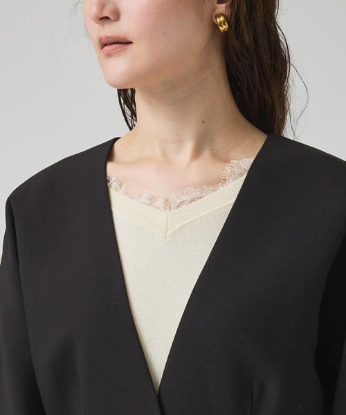 qualite(カリテ)の「スポンディッシュドルマンジャケット/オケージョン/春服/オフィスカジュアル(テーラードジャケット・レディース・ブラック・36/38)」の7枚目の写真