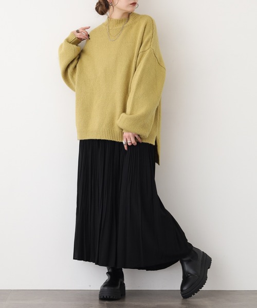 EGLANTINE(エグランティーヌ)の「EGLANTINE プリーツスカート(スカート・レディース・カーキ/ブラック/オレンジ/ダークグレー・40)」の8枚目の写真