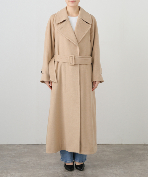 IENA LA BOUCLE チェックノーカラーコート◇（ノーカラーコート