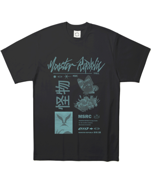MONSTER REPUBLIC(モンスターリパブリック)の「フライジェイドグリーンTシャツブラック(Tシャツ/カットソー・レディース・その他・LARGE/MEDIUM/SMALL/X-LARGE)」の1枚目の写真