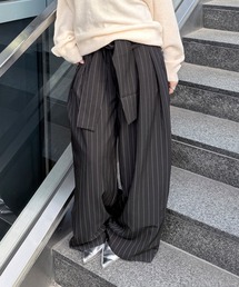 DAESE TOKYO（デセトウキョウ）の「『DAESE TOKYO/デセトウキョウ』ピンストライプ 巻きタックパンツ（デニムパンツ）」