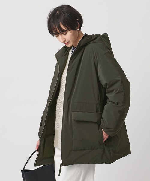 UNITED ARROWS（ユナイテッドアローズ）の「フーディド ダウンコート（ダウンジャケット/コート・レディース・オフホワイト/オリーブ・38/36）」の6枚目の写真