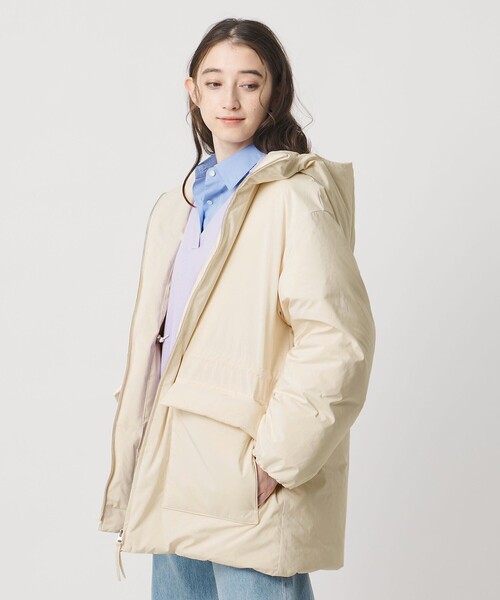 UNITED ARROWS（ユナイテッドアローズ）の「フーディド ダウンコート（ダウンジャケット/コート・レディース・オフホワイト/オリーブ・38/36）」の3枚目の写真