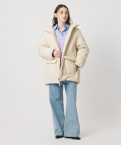 UNITED ARROWS（ユナイテッドアローズ）の「フーディド ダウンコート（ダウンジャケット/コート・レディース・オフホワイト/オリーブ・38/36）」の16枚目の写真