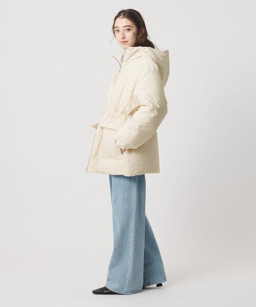 UNITED ARROWS（ユナイテッドアローズ）の「フーディド ダウンコート（ダウンジャケット/コート・レディース・オフホワイト/オリーブ・38/36）」の14枚目の写真