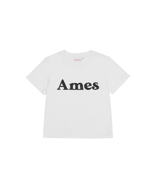 AMESWORLDWIDE(アメスワールドワイド)の「BASIC LOGO DENIM APPLIQUE TEE WHITE (AM2EMUT514A)(Tシャツ/カットソー・レディース・その他・FREE)」の1枚目の写真