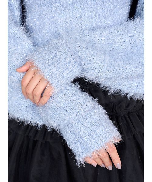 SNIDEL（スナイデル）の「ラメニットアンサンブルプルオーバー（ニット/セーター・レディース・アイボリー/ブラック・F）」の9枚目の写真