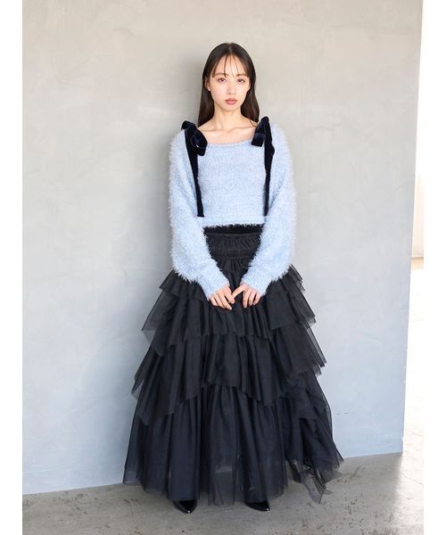 SNIDEL（スナイデル）の「ラメニットアンサンブルプルオーバー（ニット/セーター・レディース・アイボリー/ブラック・F）」の14枚目の写真