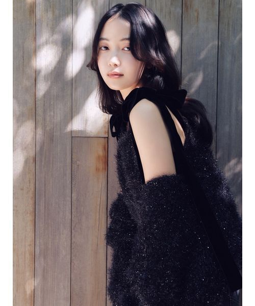 SNIDEL（スナイデル）の「ラメニットアンサンブルプルオーバー（ニット/セーター・レディース・アイボリー/ブラック・F）」の4枚目の写真