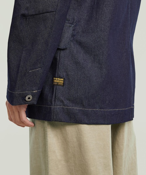 G-STAR（ジースター）の「【UNISEX】Oversized Blazer/オーバーサイズリジッドデニムブレザー（テーラードジャケット・レディース・ダークインディゴブルー・X-SMALL）」の5枚目の写真