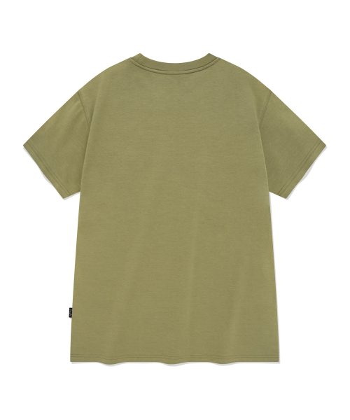 PHYSICAL DEPARTMENT（フィジカル デパートメント）の「クールコットンレギュラーフィット半袖Tシャツオリーブカーキ（Tシャツ/カットソー・レディース・その他・MEDIUM/X-LARGE/LARGE）」の2枚目の写真