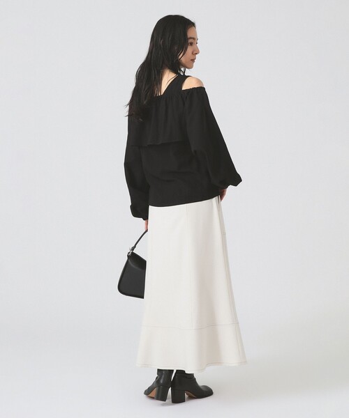 Ray BEAMS（レイビームス）の「ヨーク レイヤー オフショルダー ブラウス（シャツ/ブラウス・レディース・ホワイト/ブラック・ONE SIZE）」の22枚目の写真
