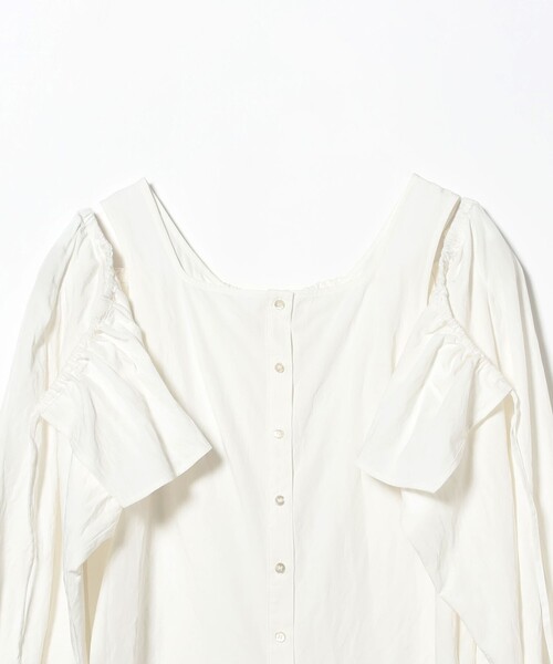 Ray BEAMS（レイビームス）の「ヨーク レイヤー オフショルダー ブラウス（シャツ/ブラウス・レディース・ホワイト/ブラック・ONE SIZE）」の20枚目の写真
